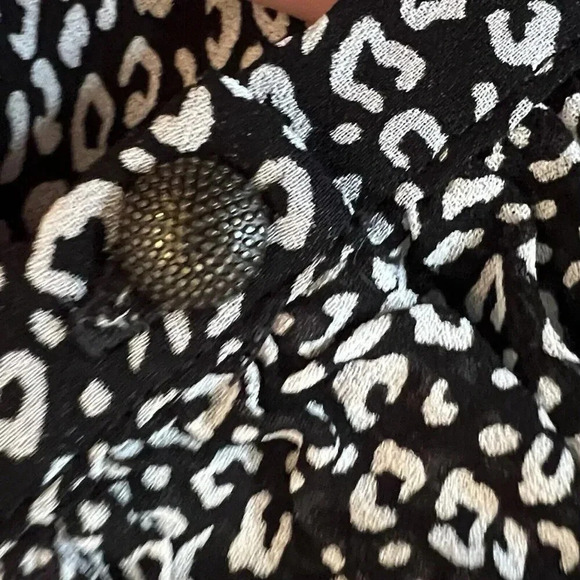 Anthropologie Maeve Women’s Blouson Mini Dress Size Small Black White Geometric - Picture 3 of 8